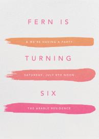 Gradient Brush Strokes - Birthday Invitation by Paperless Post