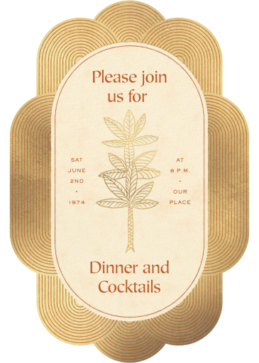 Art Deco Palm Tree - Invitation by Jungalow