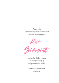 Rosy Bow - Bris/Baby Naming Invitation by Paperless Post