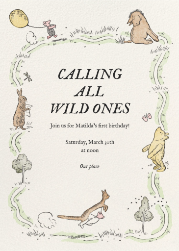 Storybook Friends - First Birthday Invitation by Paperless Post