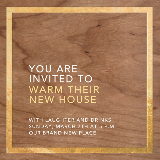 Wood Grain Light - Housewarming Invitation by Paperless Post