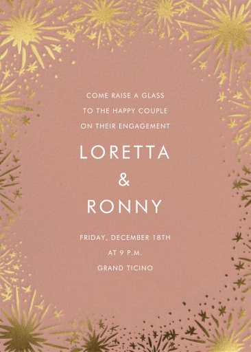 Starburst - Engagement Party Invitation by Linda and Harriett