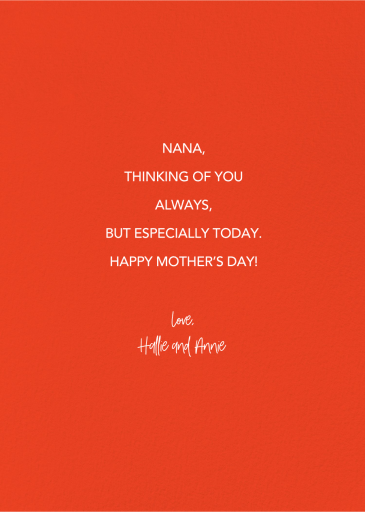 Flowers for Mom by 2021 Co. - Back