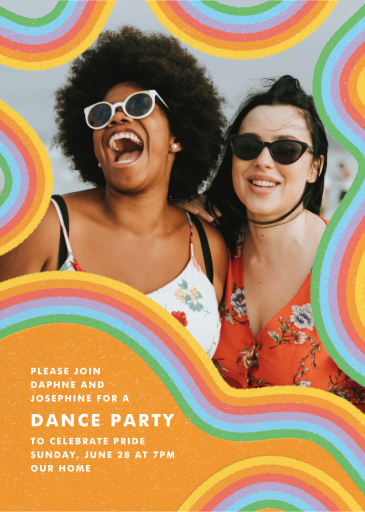 Squiggle Rainbow Frame - Pride Invitation by Paperless Post