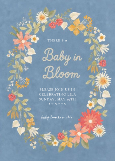 Blooming Circlet - Baby Shower Invitation by Paperless Post