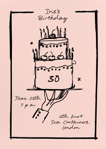 Cut the Cake - 30th Birthday Invitation by Pulp Templates Co.