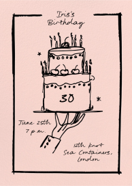 Cut the Cake - 30th Birthday Invitation by Pulp Templates Co.