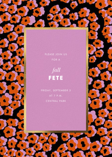 Wild Flora - Fall Party Invitation by kate spade new york