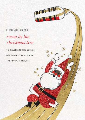 Santa's Slip and Sip - Christmas Party Invitation by Paperless Post