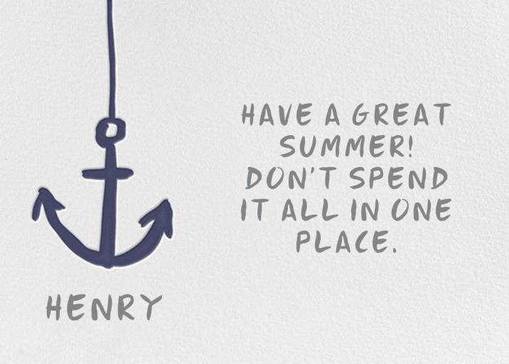 Little Anchor - Stationery by Linda and Harriett