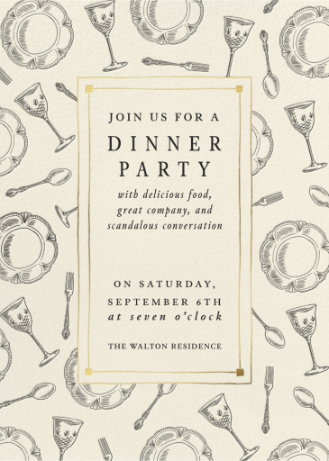 Dish It Out - Party Invitation by Martha Stewart