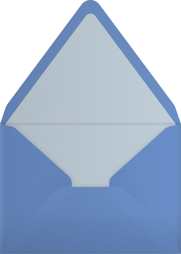 Blue Script Names Classic Invitation Envelope