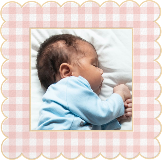 Gingham Shower Photo - Adoption Announcement by Meri Meri