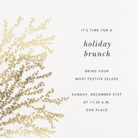Forsythia Branch - Holiday Luncheon Invitation by Paperless Post