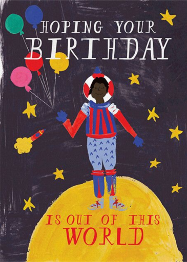 Kid Cosmos Cute Astronaut Card