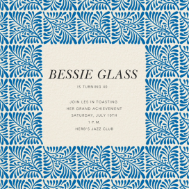 Woodblock - Birthday Invitation by Oscar de la Renta