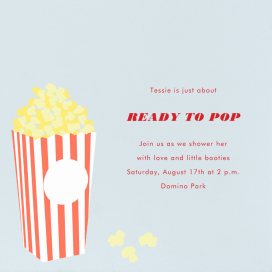 Bucket of Popcorn - Baby Shower Invitation by Paperless Post