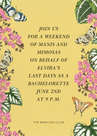 Caladium - Bachelorette Party Invitation by Oscar de la Renta