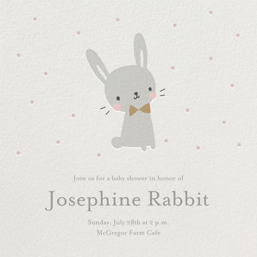 Baby Bunny - Baby Shower Invitation by Little Cube