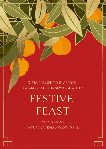 Tangerine Tree - Lunar New Year Invitation by Paperless Post