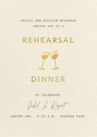 Make a Toast - Rehearsal Dinner Invitation by Paperless Post