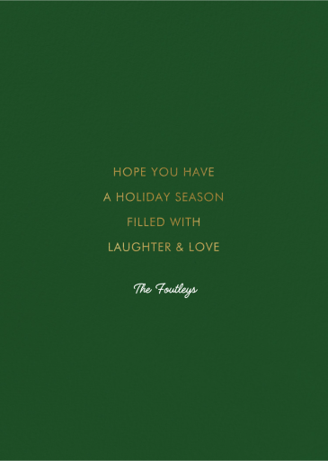 Barking Up - Christmas Card by Carolyn Suzuki Studio - Back