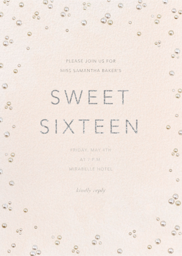 Akoya - Sweet 16 Invitation by Paperless Post