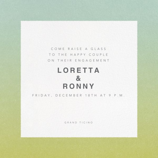 Gradient Border - Engagement Party Invitation by Paperless Post