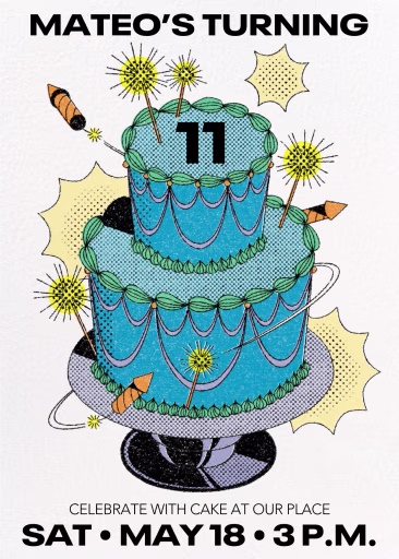 Cake Sparklers - Birthday Invitation by Paperless Post