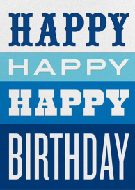 Happy Happy Happy - Jonathan Adler - Birthday Card by Jonathan Adler