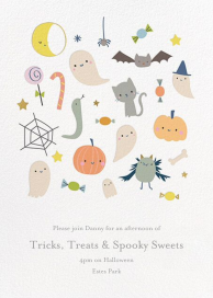 Cute Halloween Icons Invitation