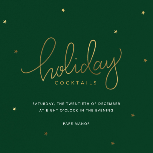 Holiday Curls - Holiday Party Invitation by Sugar Paper