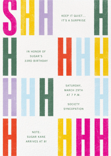 Secret Secret - Surprise Party Invitation by Paperless Post