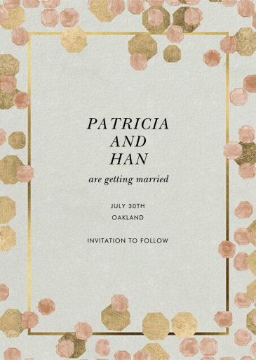 Hex Photo Frame - Save the Date by Kelly Wearstler - Back