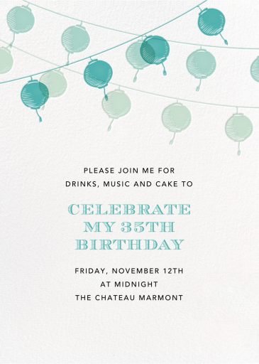 Golden String Lanterns - Birthday Invitation by Paperless Post