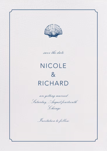 Indented Rounded Corners Tall - Save the Date by Paperless Post