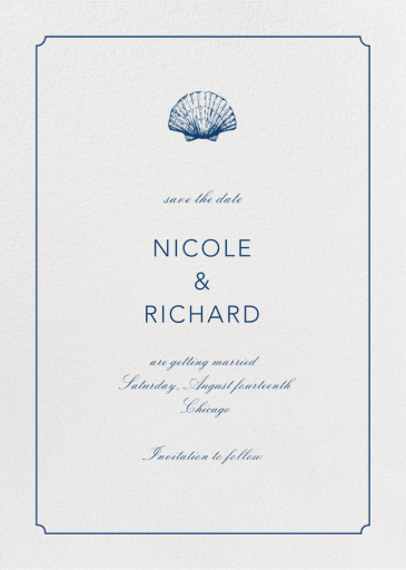 Indented Rounded Corners Tall - Save the Date by Paperless Post