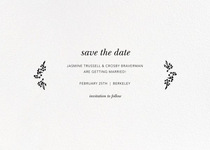 Richmond Park (Photo Save the Date) - Save the Date by Oscar de la Renta - Back