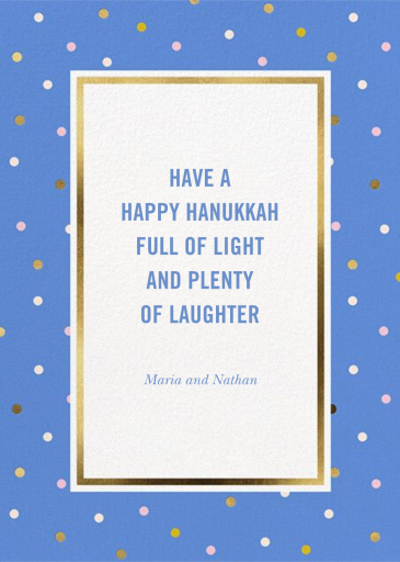 Wrapping Paper Photo - Hanukkah Card by kate spade new york - Back