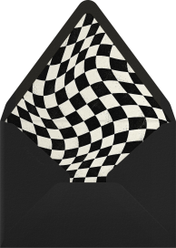 Racing Car Checkered Invitation Envelope