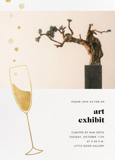 Champagne Flute (Photo) - Art Exhibition Invitation by Paperless Post
