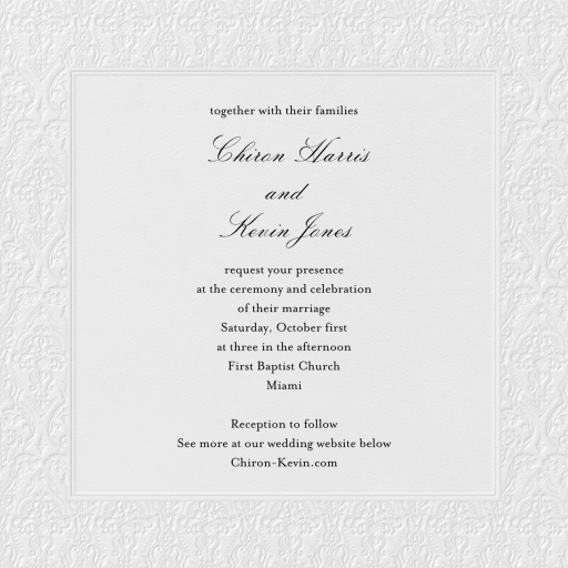 Damask Square - Wedding Invitation by Paperless Post