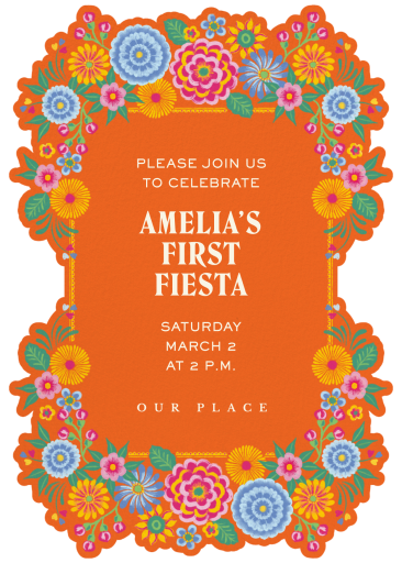 Floral Fiesta - First Birthday Invitation by Paperless Post
