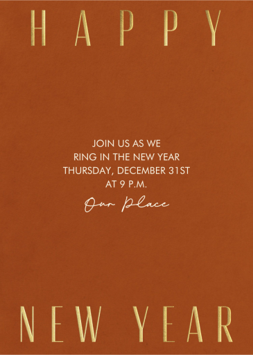 Work It - New Year's Eve Invitation by Paperless Post - Back