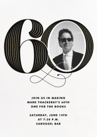 Pinstripe Numerals - Birthday Invitation by Paperless Post