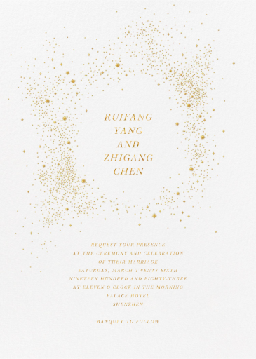 Pleiades - Wedding Invitation by Paperless Post