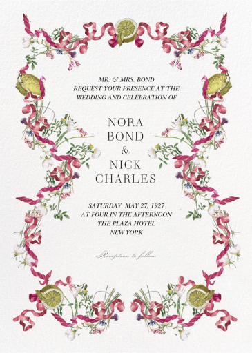 Limoncello - Invitation by  Monique Lhuillier