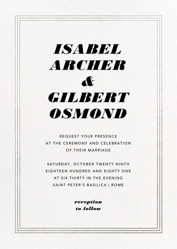 Triple Interior Border  - Wedding Invitation by Paperless Post