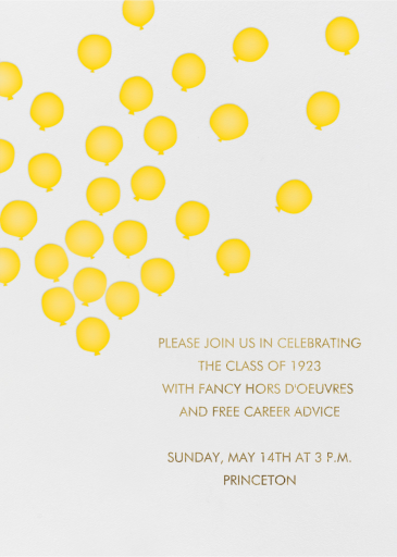 Balloons - Graduation Invitation by Linda and Harriett