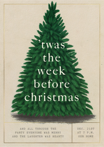 Christmas Evergreen - Invitation by John Derian